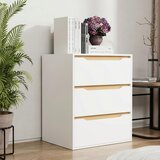 MID.YOU KOMODA, bela, medeni hrast | Shoptok.si