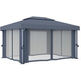  Sjenica sa zastorima i LED svjetlosnim trakama 4 x 3 m antracit | shoptok.hr