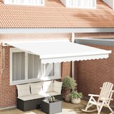 vidaXL Ročna Retraktibilna Tenda Bela 300x250 cm, Nadomestno Platno za Tendo 3x2,5 m Bela Cene