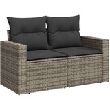  Sjedeća garnitura za vrt s jastukom s pohranom 8 pcs Siva | shoptok.hr