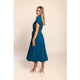 Fenzy Midi Haljina Sa Remenom, Petrolej Boja | shoptok.hr