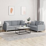  2-dijelni set sofa s jastucima svjetlosivi od tkanine | shoptok.hr