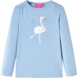 vidaXL Otroška majica z dolgimi rokavi svetlo modra 116 | Shoptok.si