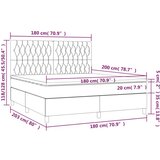  Box spring postelja z vzmetnico temno rjava 180x200 cm blago, (20902194) | Shoptok.si