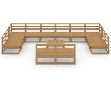  Vrtna sedežna garnitura 13-delna trdna borovina, (20969312) | Shoptok.si