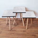 Hanah home 3Shp341 - white whitegrey nesting table (3 pieces) | ePonuda.com