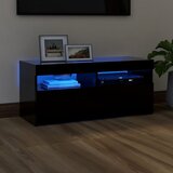 vidaXL TV ormarić s LED svjetlima crni 90x35x40 cm Cijene