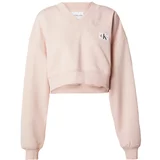 Calvin Klein Jeans Sweater majica roza / crna / bijela