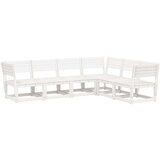  6-dijelni set vrtnih sofa bijeli od masivne borovine | shoptok.hr