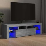 TV ormarić s LED svjetlima siva boja hrasta 140 x 36 5 x 40 cm Cijene