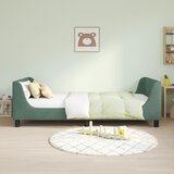  Krevet za djecu s uzglavljem Morska zelena 90 x 190 cm Baršun | shoptok.hr