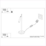 Nice Lamps Bela namizna svetilka (višina 43 cm) Fideus – | Shoptok.si