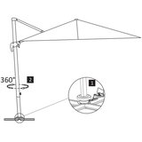 vidaXL Previsni senčnik z aluminijastim drogom 400x300 cm peščen | Shoptok.si