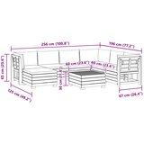 8 8 kom. Set vanjskih sofa Čvrsto drvo akacije Smeđa | shoptok.hr