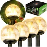 Solarna lampa, prozirna kugla, 4 kom. Ilumen LS-103
