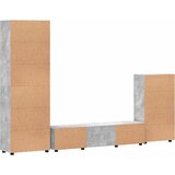  Set TV komoda FLORIN 3 kom. Betonski sivi Konstruirano drvo | shoptok.hr