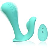 Tracy's Dog Wearable Panty Vibrator with Wireless Remote Teal Cene