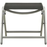 vidaXL Sklopivi oslonac za noge crno-srebrni od tekstilena i aluminija | shoptok.hr