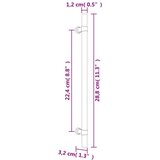  Ročaji za omarico 10 kosov črni 224 mm nerjaveče jeklo, (5000131457) | Shoptok.si