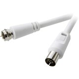 SpeaKa Professional SAT/antenski priključni kabel \, [1x F-vtikač - 1x antenska vtičnica 75]\, 5 m\, 90 dB\, bela, (20431944) | Shoptok.si