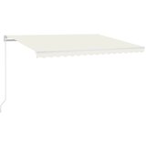 vidaXL Ročno zložljiva tenda z LED lučmi 450x350 cm krem, (20966188) | Shoptok.si
