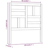  Uzglavlje za krevet boja meda 106 x 4 x 104 cm masivna borovina | Eponuda.ba
