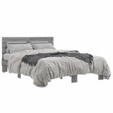 vidaXL Posteljni okvir siva sonoma 140x200 cm inž. les in kovina, (21151940) | Shoptok.si