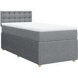 Maison Chic Box spring postelja - Vzmetna postelja z vzmetnico svetlo siva 80x200 cm blago SL4929, (21905384) Cene
