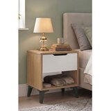 Hanah home noćni ormarić Vel3-Sw, 44 cm, hrast / beli Cene