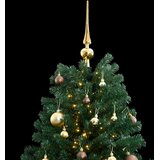  Umjetno božićno drvce 300 LED sa šarkama i kuglicama 180 cm | shoptok.hr