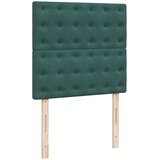 vidaXL Box spring krevet s madracem tamnozeleni 100x200 cm baršunasti | shoptok.hr
