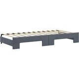 vidaXL Izvlečna dnevna postelja temno siva 90x200 cm žamet Cene