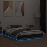  Okvir kreveta s LED svjetlima smeđa boja hrasta 120 x 190 cm | shoptok.hr