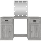  Toaletni stolić LED boja sivog hrasta 130x50x132,5 cm | Eponuda.com