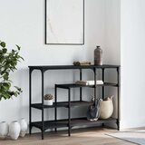  Konzolni stol s policama crni 100 x 35 x 75 cm | shoptok.hr