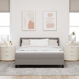  s opruga kutije Sivo-smeđa 200 x 140 cm tkanina | shoptok.hr