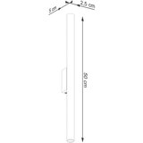 Sollux Črna stenska svetilka ø 2,5 cm Fideus – | Shoptok.si