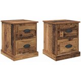  Noćni ormar s ladicama 2 pcs Staro drvo 39 x 39 x 47.5 cm | shoptok.hr