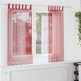 Voile zavjese s petljama 2 kom. vinsko crvene 140x175 cm | Shoptok.si