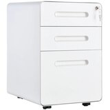  Mobilni ormar za spise s 3 ladice 39x48x59 cm bijeli u