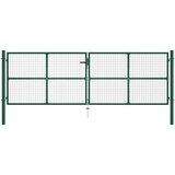  Vrtna mrežasta vrata od čelika 400x125 cm zelena | shoptok.hr