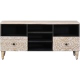 TV ormar s ladicama Bijelo 100 x 33 5 x 46 cm Čvrsto drvo manga - Bijelo | shoptok.hr