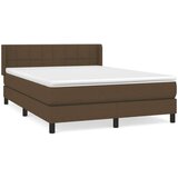 Box spring postelja z vzmetnico temno rjava 140x200 cm blago, (20901368) | Shoptok.si