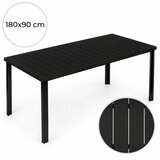 Multi Garden veliki vrtni stol za 8 osoba 180×90 cm za terasu i vrt – crni | shoptok.hr