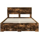  Konstrukcija postelje z vzglavjem Dimljeni oreh 140 x 190 cm, (5000104225) | Shoptok.si