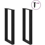 vidaXL noge stolića za kavu u-oblika 2 kom crne 28x(72-73) cm čelik | shoptok.hr