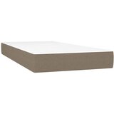 Krevet s oprugama i madracem smeđesivi 200x200 cm od tkanine | shoptok.hr
