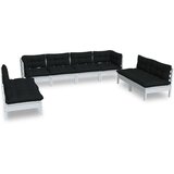  Vrtna sedežna garnitura 8-delna z blazinami trdna borovina, (20973193) | Shoptok.si