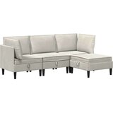  Komplet pohištva za dnevno sobo z blazino 4 pcs Krem Žamet, (5000272718) | Shoptok.si