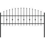 vidaXL Vrh z bodicami Črna 200 x 130 cm Prašno lakirano jeklo, (5000157983) | Shoptok.si